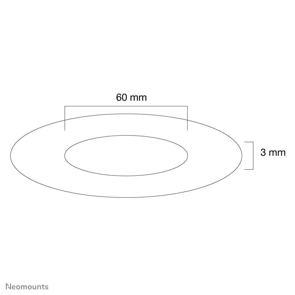 Neomounts FPMA-CRS6 – Decken-Abdeckrosette für FPMA-C200/FPMA-C400/PLASMA-C100, Silber, ø60 mm