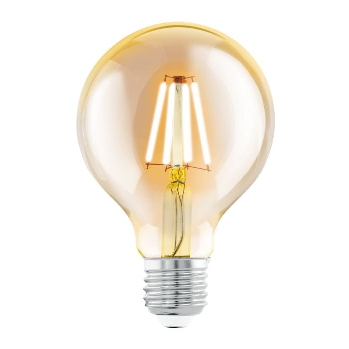 EGLO LED-Leuchtmittel E27 Globus – Warmweiss 2200 K, 350 lm, 4 W – IP20 – Glas – 1 Stk.