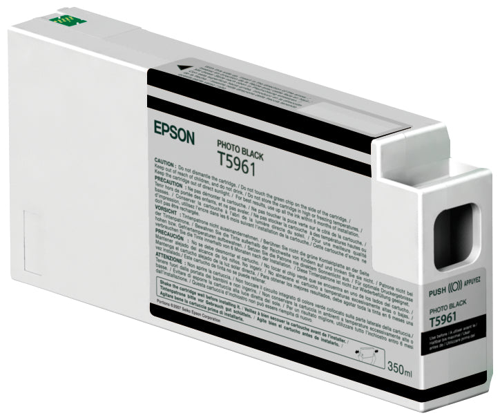 Epson Tintenpatrone T5961, Schwarz, 350 ml – für Tintenstrahldrucker und Multifunktionsgeräte