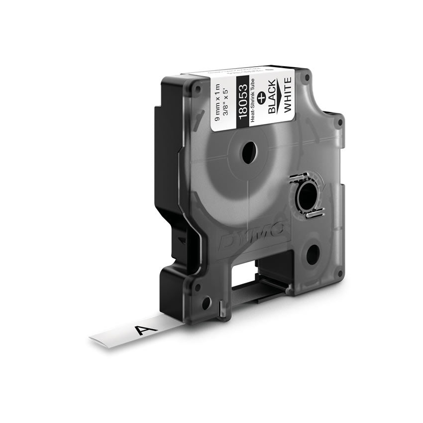 DYMO Schriftband – 9 mm × 1,5 m, weiss, schwarz – für DYMO Rhino: 3000, 4200, 5000, und andere