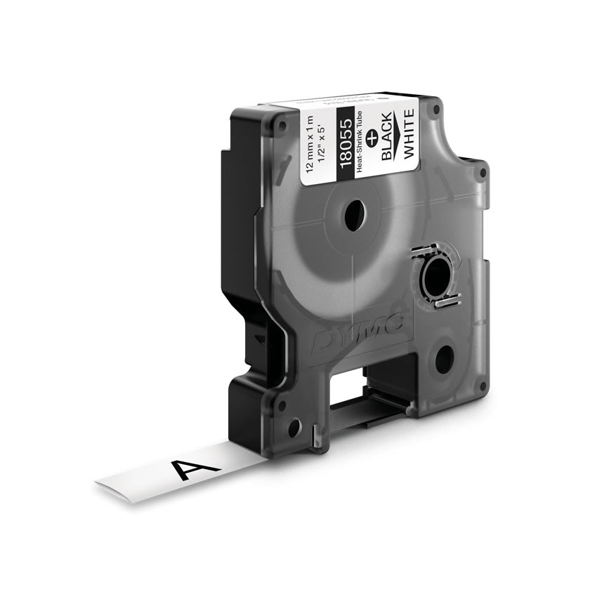 DYMO Schriftband – 12 mm × 1,5 m, weiss, schwarz – für DYMO Rhino: 3000, 4200, 5000 und weitere