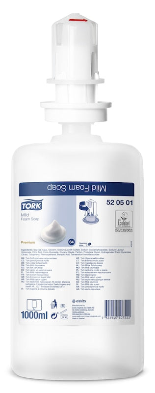 Tork Schaumseife – frisch – Pumpenflasche – für Tork S4 – 6 × 1 l