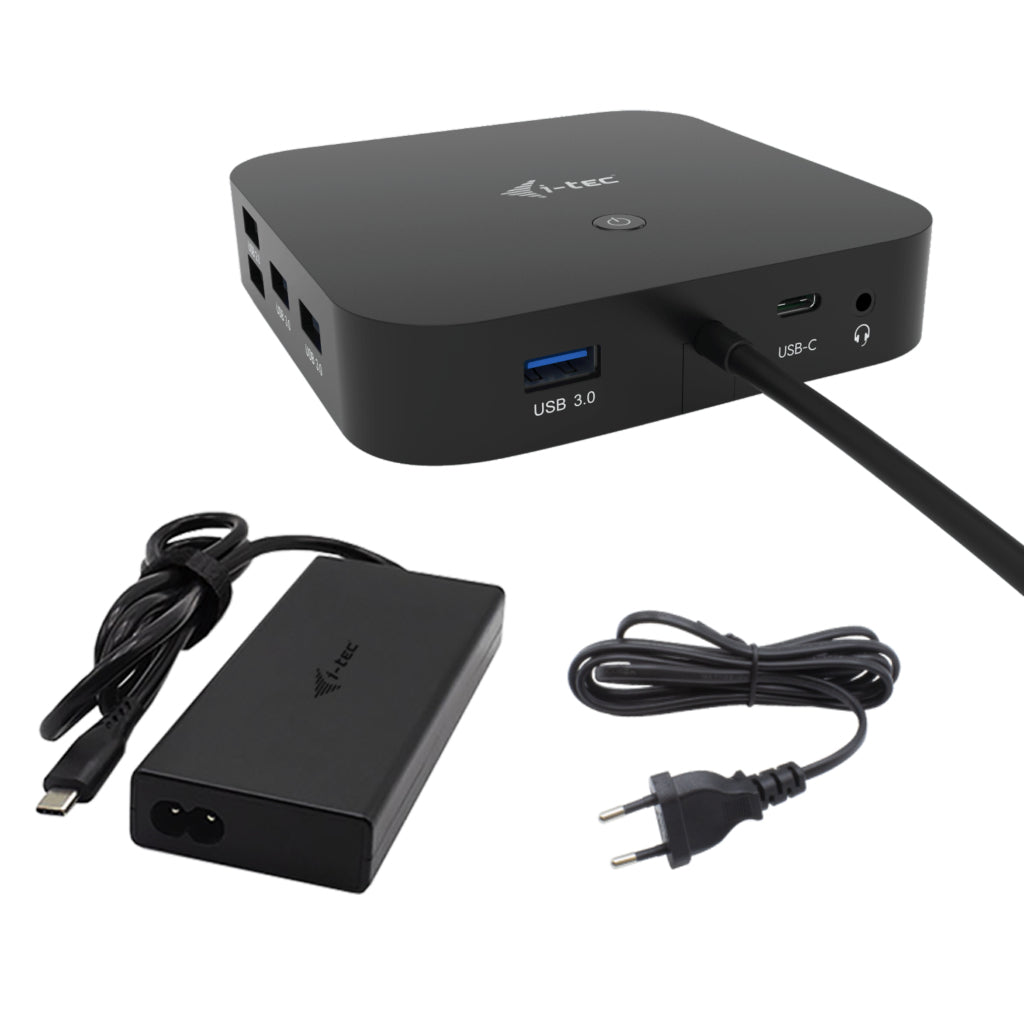 i-tec Dockingstation – USB-C, 2× DP, 1× HDMI, 5× USB-A, 2× USB-C, 100 W PD, GbE, 3,5 mm Audio