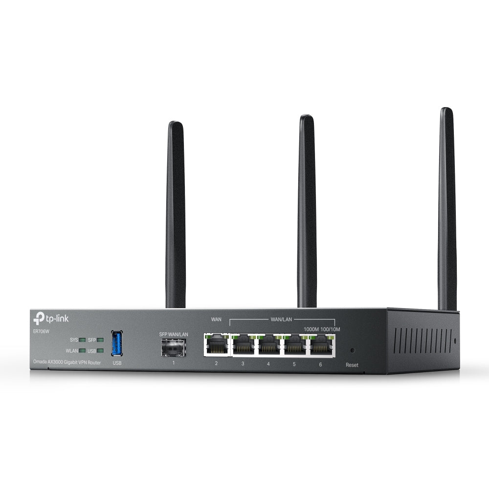 TP-Link Omada ER706W – WLAN-Router – Wi-Fi 6 Dual-Band (2,4/5 GHz), 3,0 Gbit/s