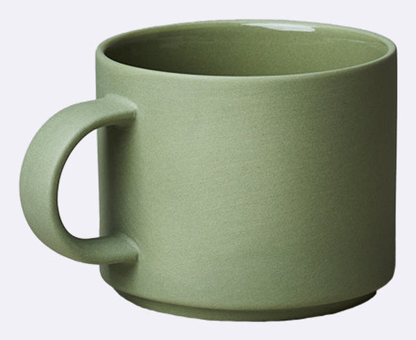Chic-mic Good Mood Collection Tasse – 280 ml, Porzellan, Eukalyptusgrün, spülmaschinenfest