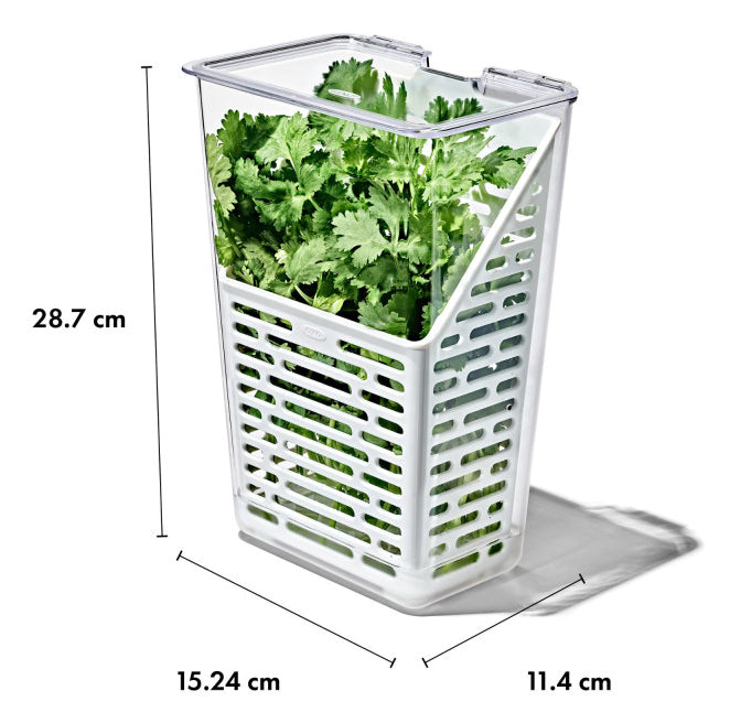 OXO Vorratsdose 4 l, 11,4 × 15,2 × 28,7 cm, Kunststoff, transparent/weiss