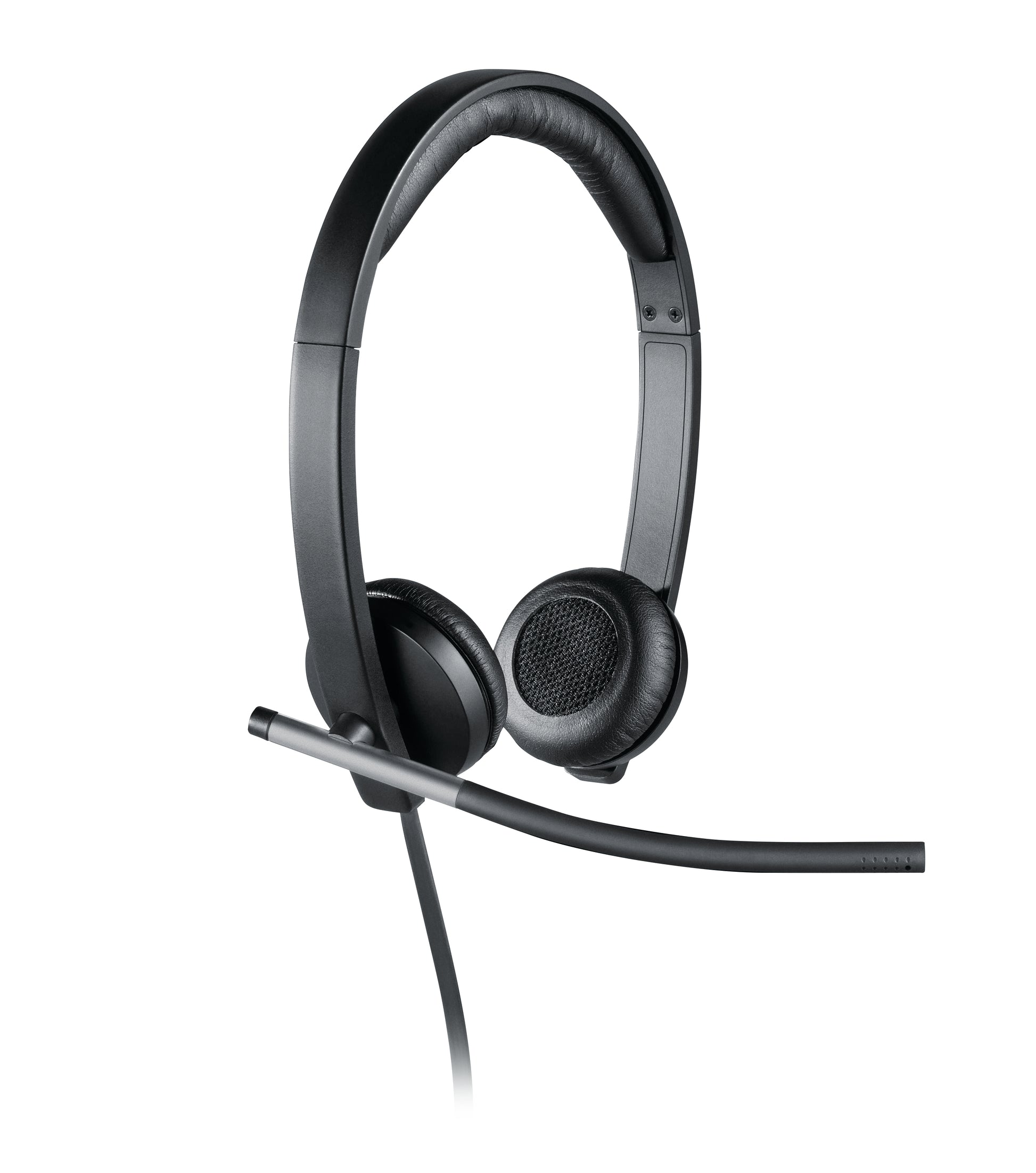 Logitech H650e – Duo Headset – USB‑A, Rauschunterdrückendes Mikrofon, Stummschalter – Schwarz