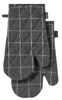 Ladelle Ofenhandschuhe 18 × 33 cm, Baumwolle (recycelt), 2 Stk., Anthrazit