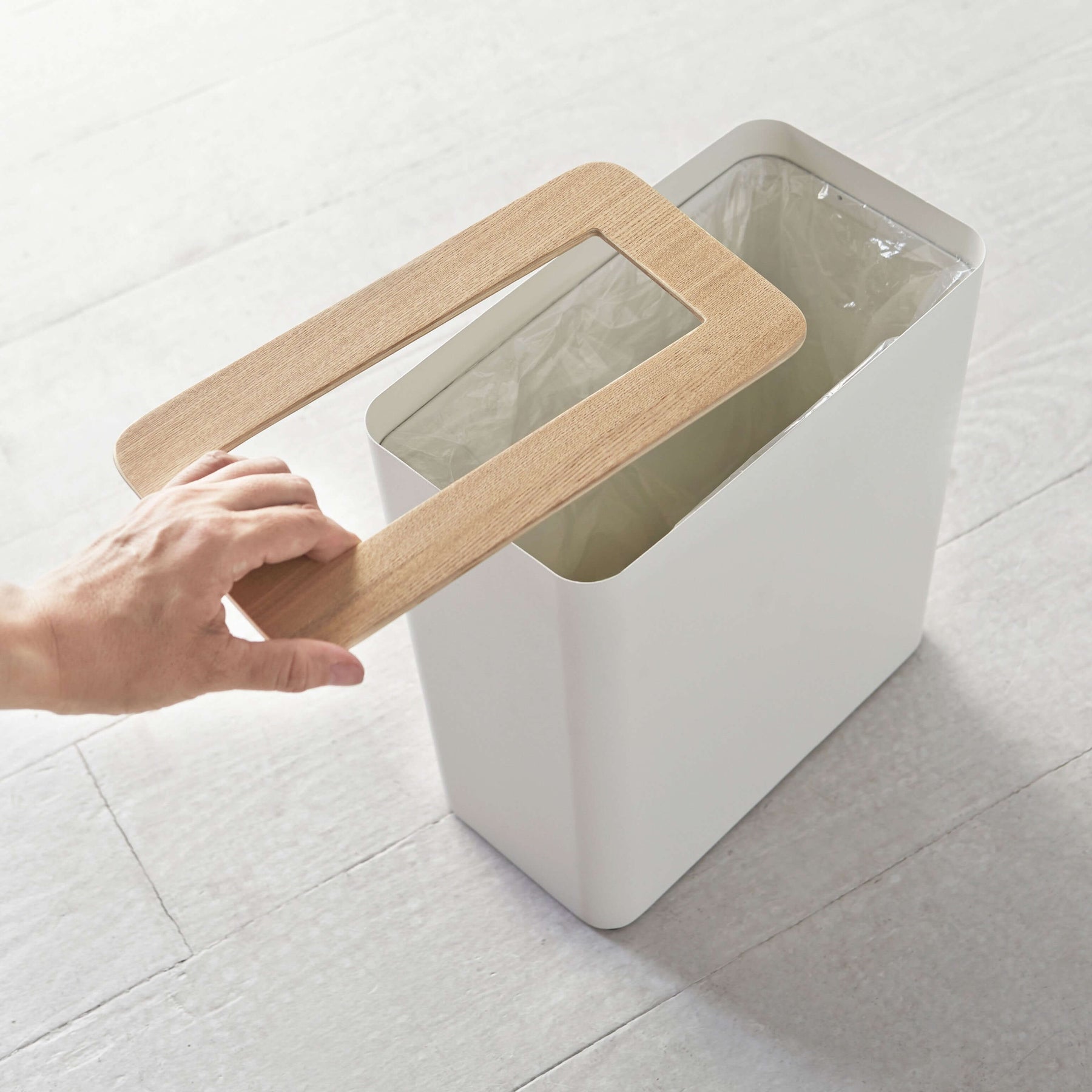Yamazaki Papierkorb RIN – 10 l, Weiss
