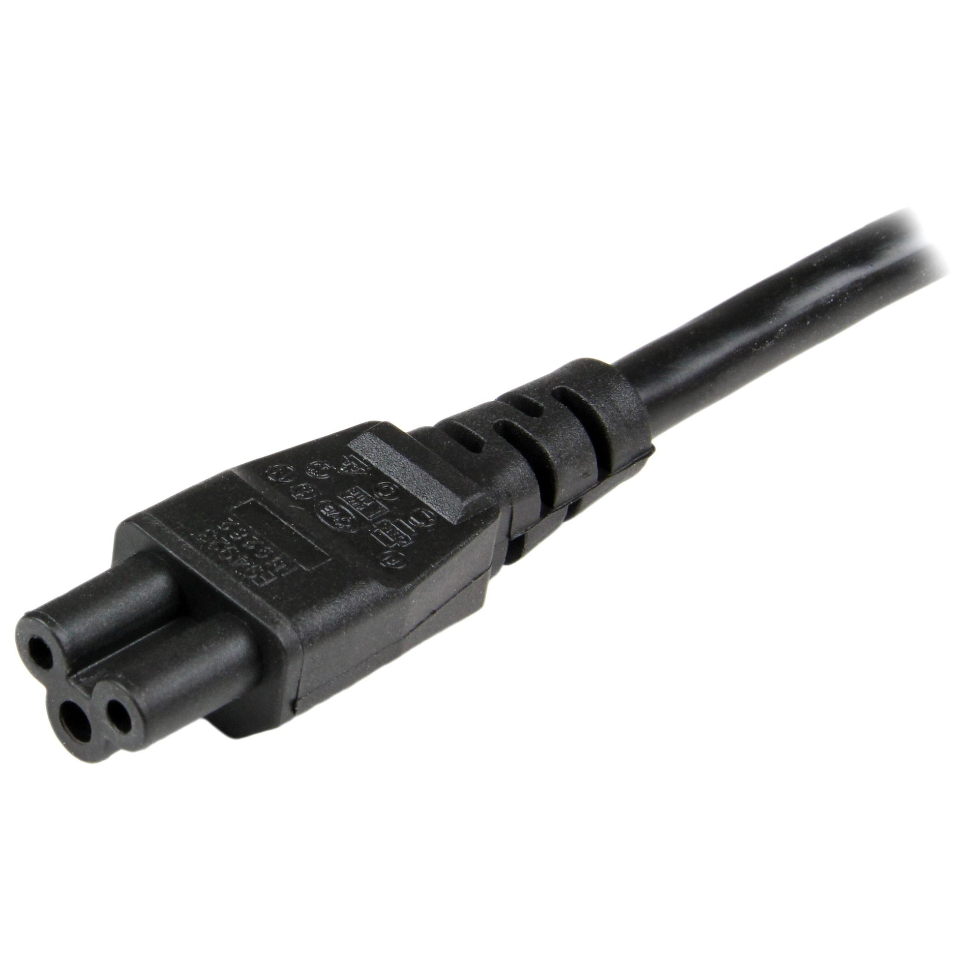 StarTech.com Netzkabel – Schuko (CEE 7/7)–IEC C5, 2 m, 250 V/2,5 A, schwarz