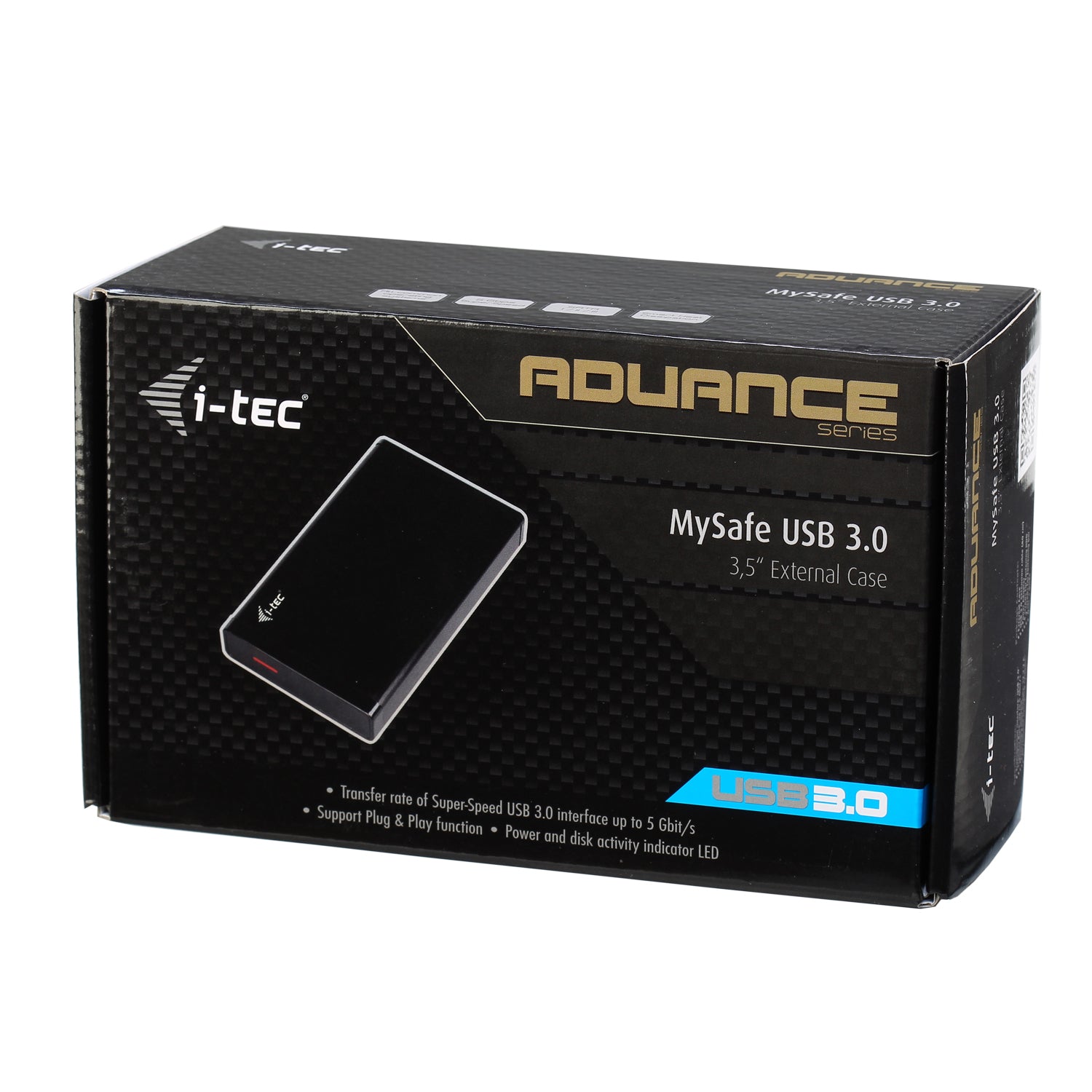 i-tec MYSAFE Advanced 3,5" – 1-Bay HDD-Gehäuse – USB 3.2 Gen 1 (5 Gbit/s), für 3,5" SATA