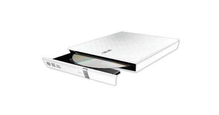 ASUS SDRW-08D2S-U Lite – Schlankes externes DVD±RW-Laufwerk – USB 2.0, Weiss
