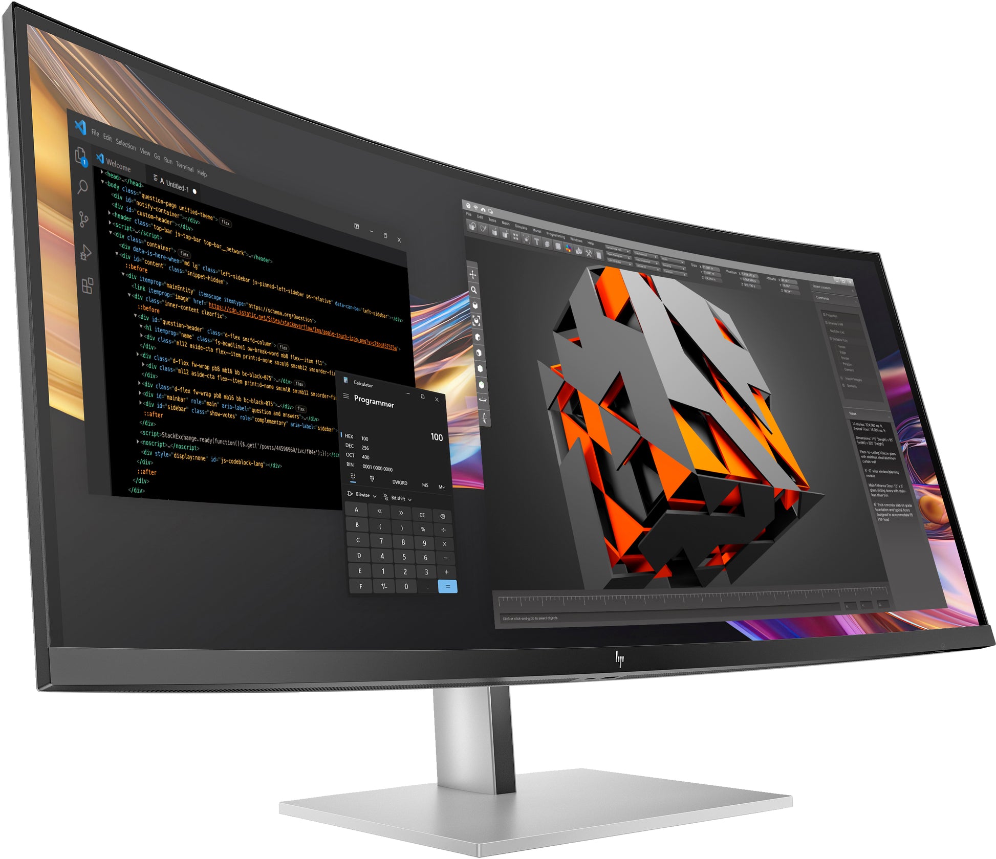 HP 738pu S7 Pro – Monitor, 37,5", WQHD+