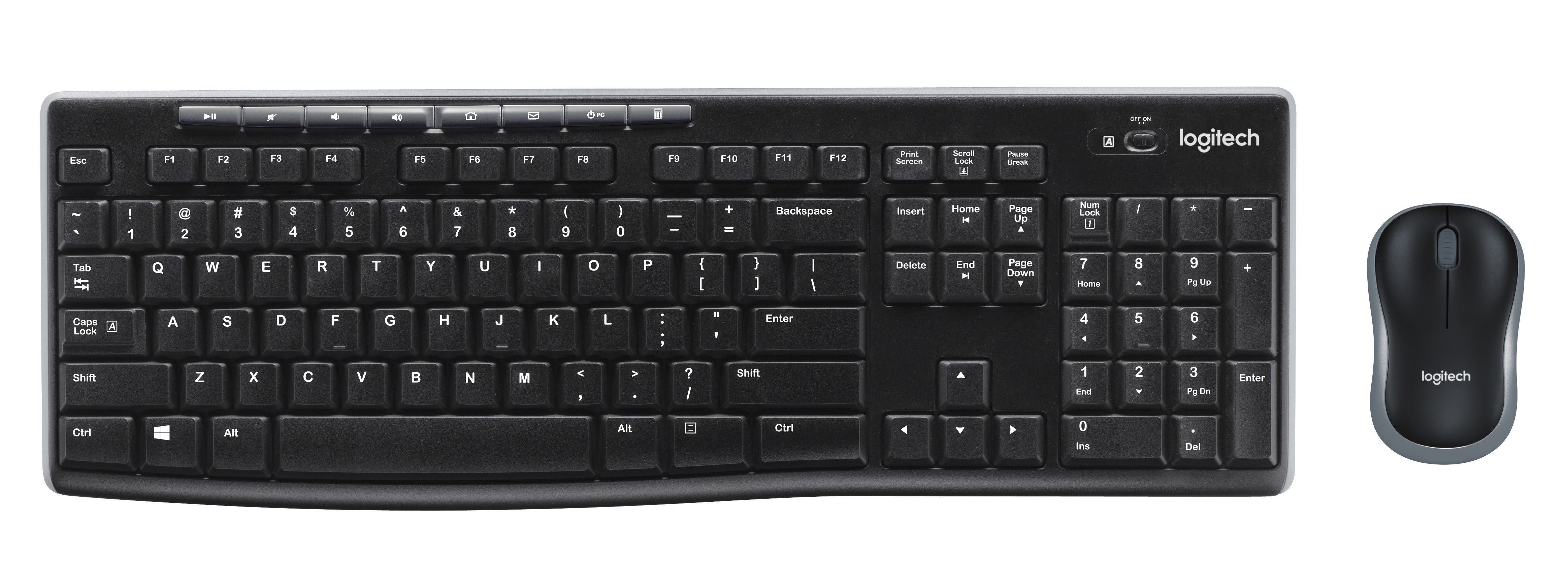 Logitech MK270 – Tastatur- und Maus-Set – 2,4 GHz USB-A (Unifying-Empfänger) – AZERTY (FR) – Schwarz
