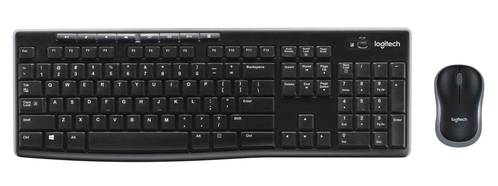 Logitech MK270 – Tastatur, kabellos (2,4 GHz), IT-Layout (IT) – für Windows, ChromeOS & Linux