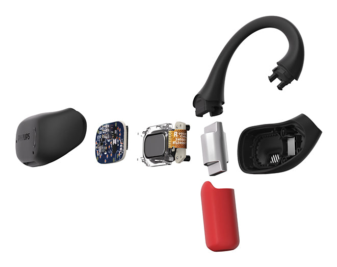 Philips TAA6709BK – Ohrbügel-Kopfhörer – Bluetooth 5.3, IP65, Ladeschale – Rot – bis 28 h