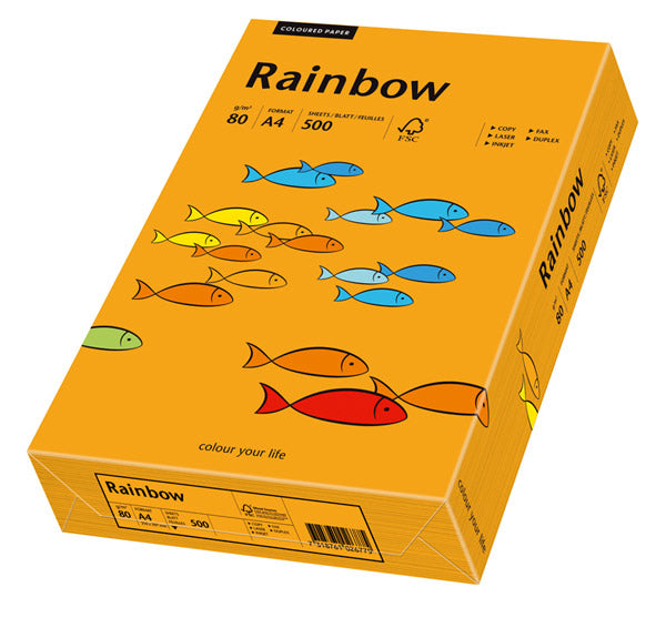 Papyrus Rainbow Farbiges Kopierpapier matt orange – A4, 80 g/m², 500 Blatt