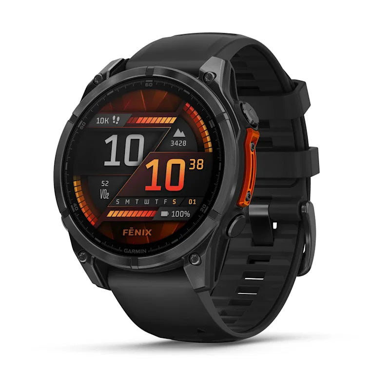 Garmin Fenix 8 – GPS-Smartwatch – 47 mm, 1,4", GPS, WLAN, AMOLED, 100 m, Schwarz, Sportarmband