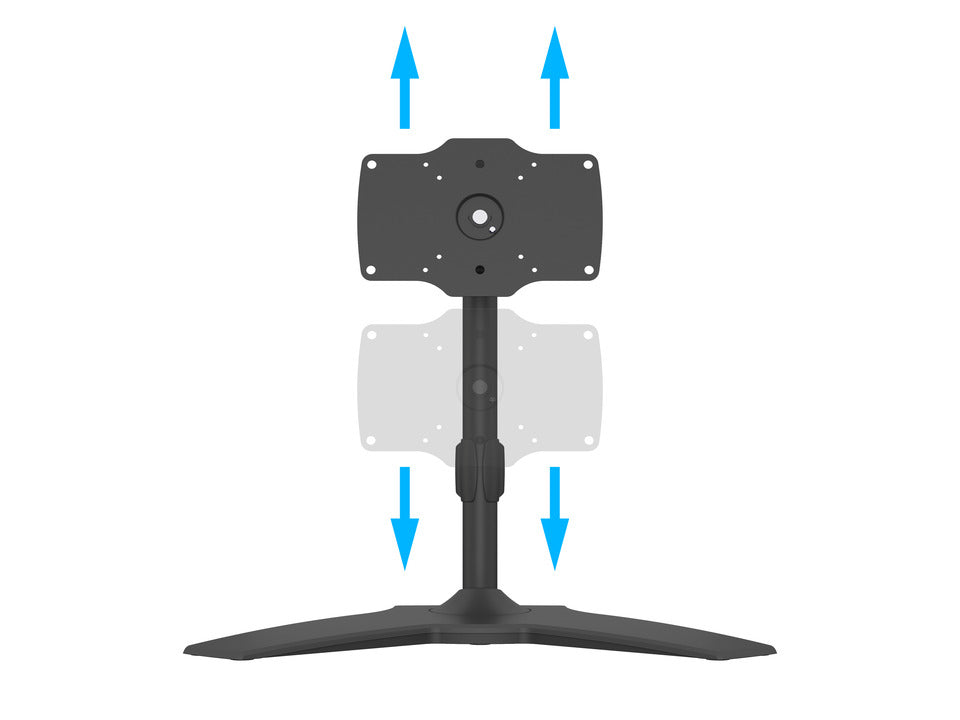 Multibrackets Tischhalterung, 1 Standfuss, bis 32", VESA 100 × 100 mm, 15 kg, drehbar, schwarz