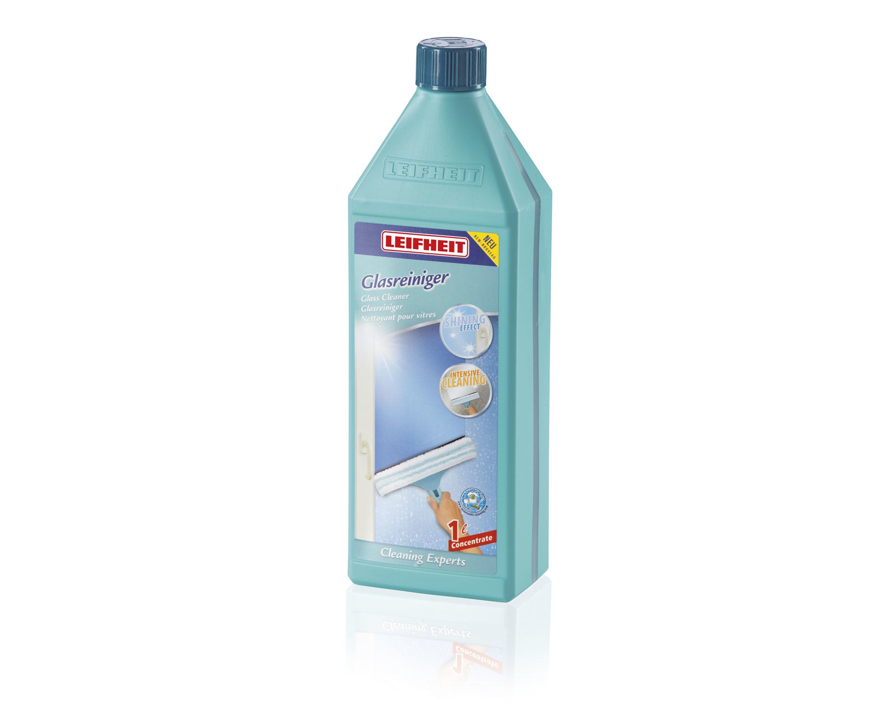 Leifheit 41414 Glas-/Oberflächenreiniger für Fenster – Flüssigkeit, Flasche – 1 l