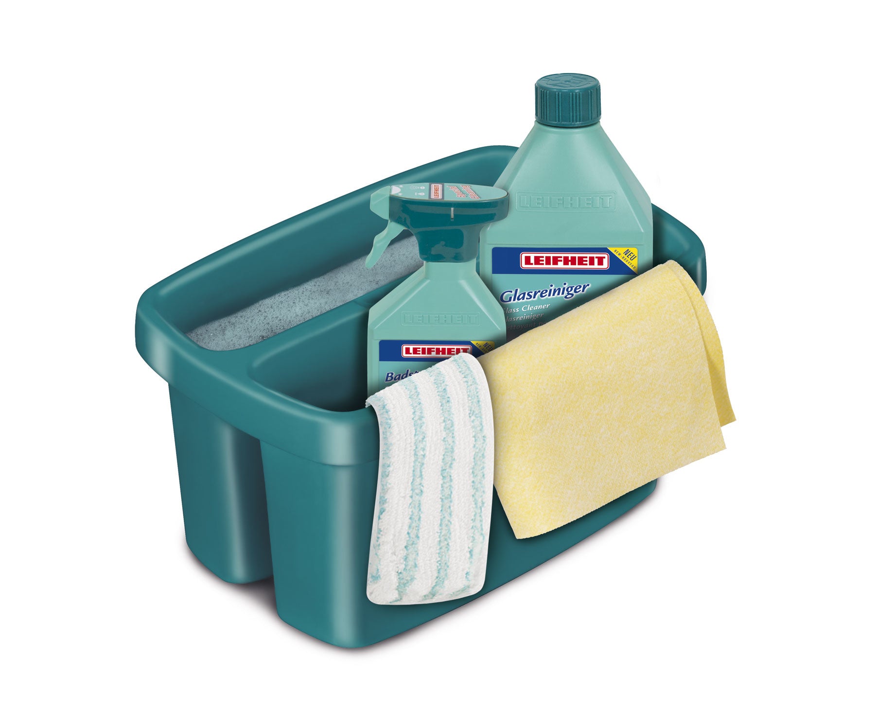 Leifheit Putzeimer Combi Box – 2 l – Kunststoff – türkis