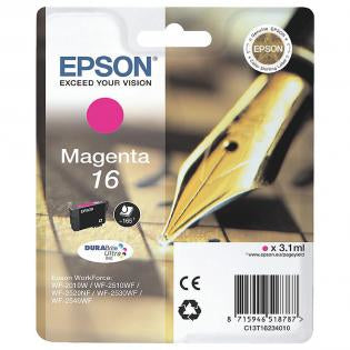 Epson T162340 Magenta Tintenpatrone (Original) – 165 Seiten – für WF-2010/2510/2520…