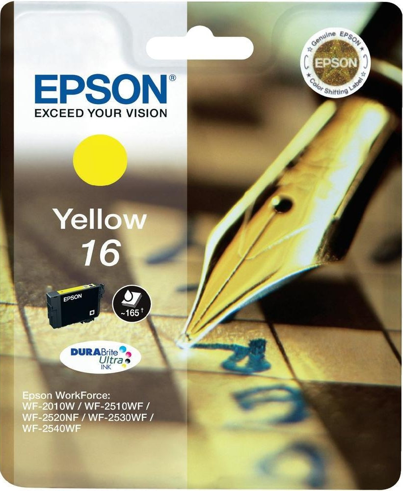 Epson C13T162440 Gelbe Tintenpatrone (Original) – 165 Seiten – für WF-2010/2510/2520 …