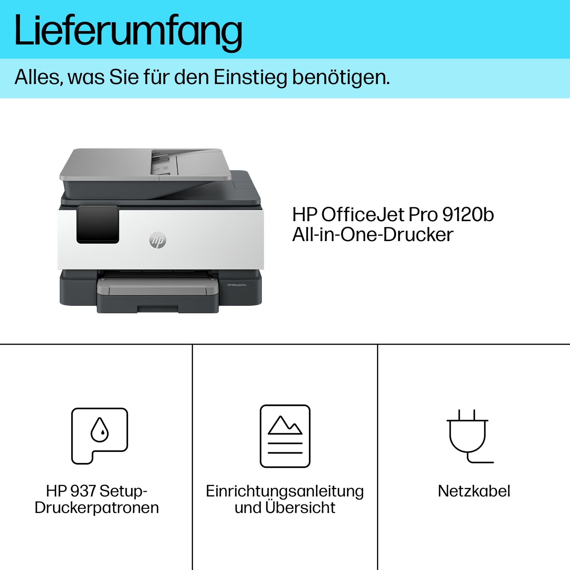 HP Officejet Pro 9120B – Farbiges Tintenstrahl-MFP – WLAN – Duplex