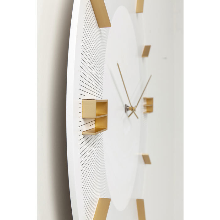 KARE Design Kare Wanduhr Leonardo – Ø 49 cm, weiss, Metall