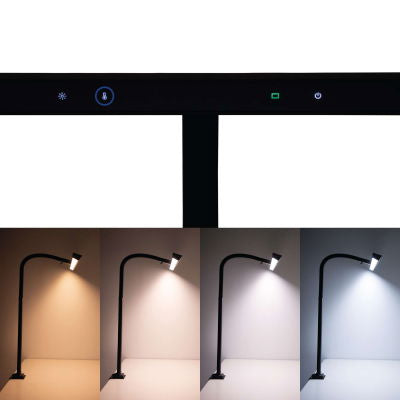MAUL Klemmleuchte – 6,0 cm, 1800 lm, 13,2 W, 3000–6500 K, dimmbar, schwarz