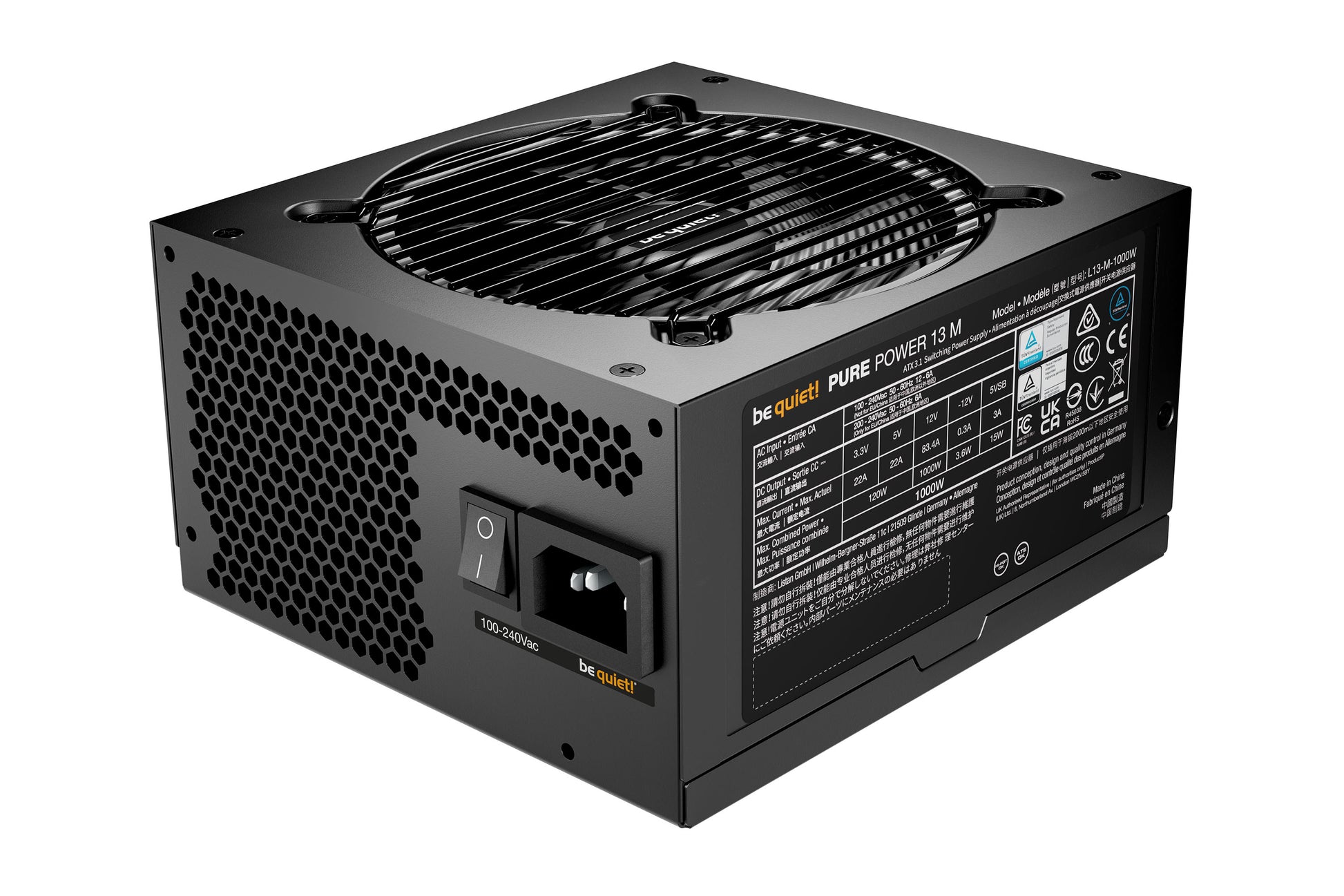 be quiet! be quiet Pure Power 13 M ATX-Netzteil 1000 W 80 PLUS Gold – vollmodular, ATX 3,1