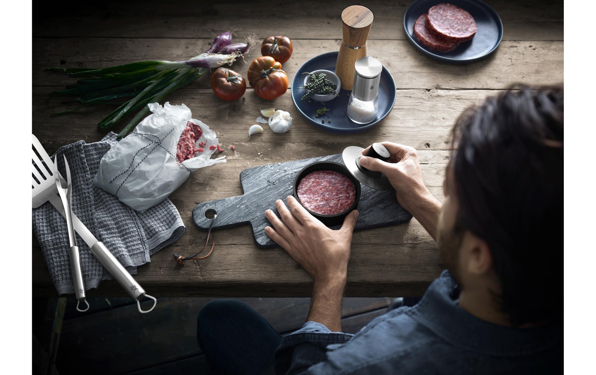 WMF Burgerpresse – Ø 12,5 cm – Edelstahl, PP – spülmaschinenfest