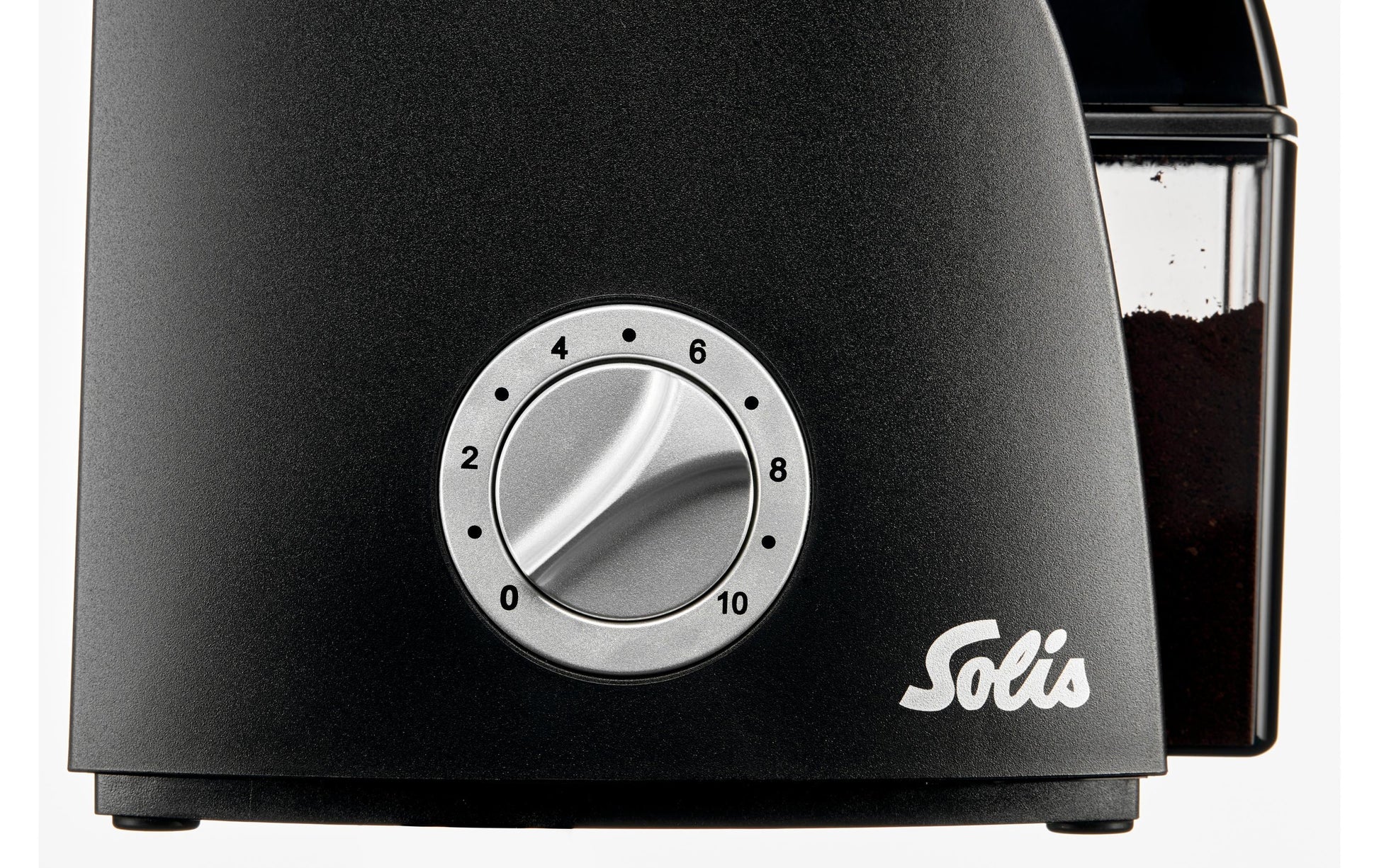 Solis Kaffeemühle Scala Plus 1662 – Kegelmahlwerk, 24 Stufen, 300 g, 135 W, Schwarz