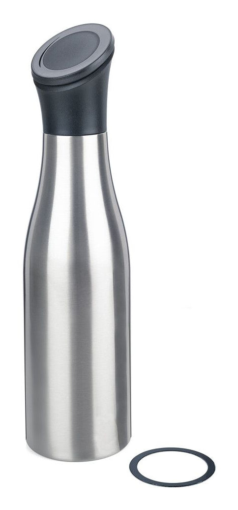 TROIKA Isolierflasche 550 ml – Doppelwandig 12 h Heiss / 24 h Kalt, Edelstahl, Klappdeckel