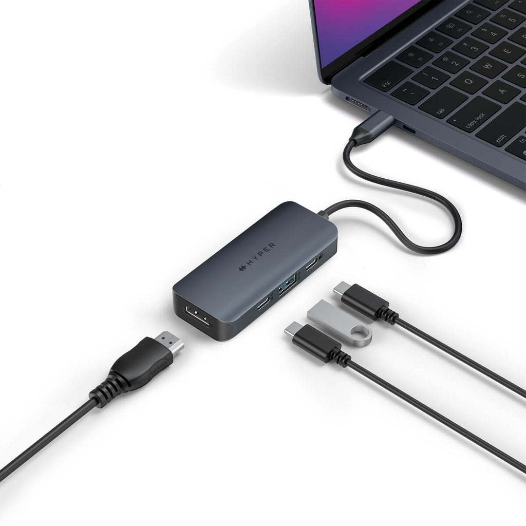 Targus HyperDriveEcoSmart Gen.2 Multiport-Adapter – USB-C, 1× HDMI, 100 W PD, für Windows/Mac/Android