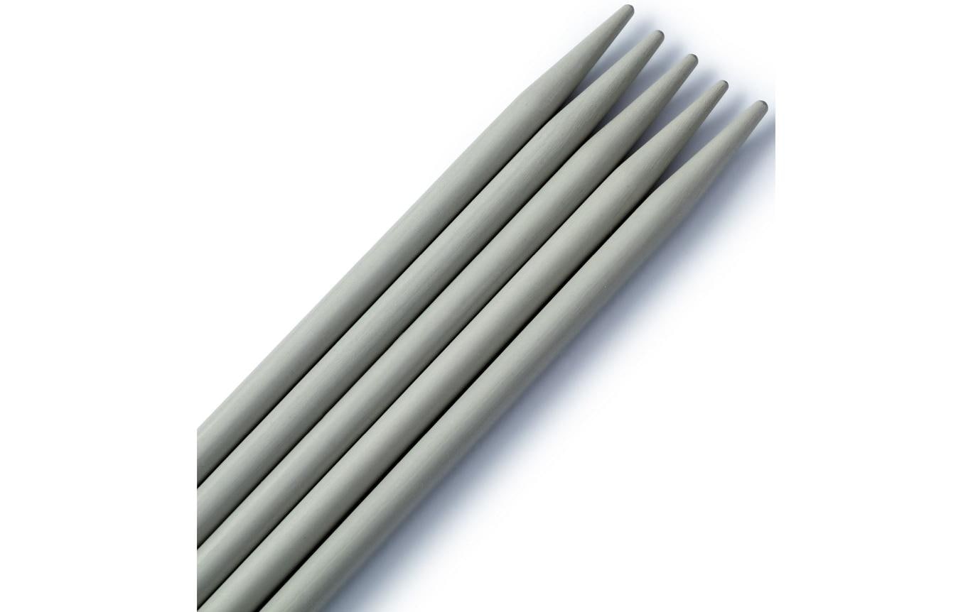 Prym Strumpfstricknadel Grau – 4 mm, 20 cm, Aluminium, 5 Stk.