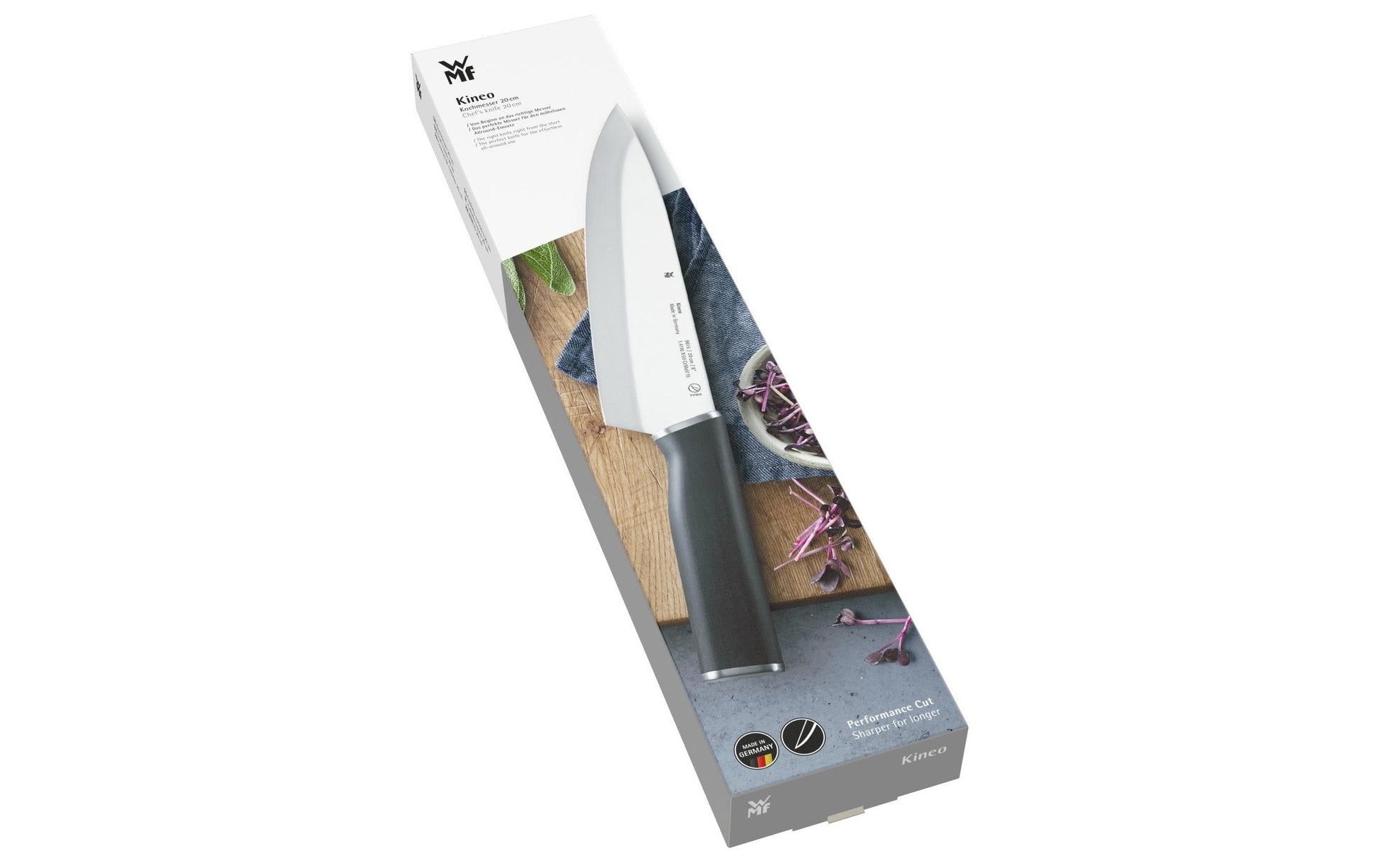 WMF Kineo – Kochmesser 20 cm, Edelstahl, schwarzer Kunststoffgriff