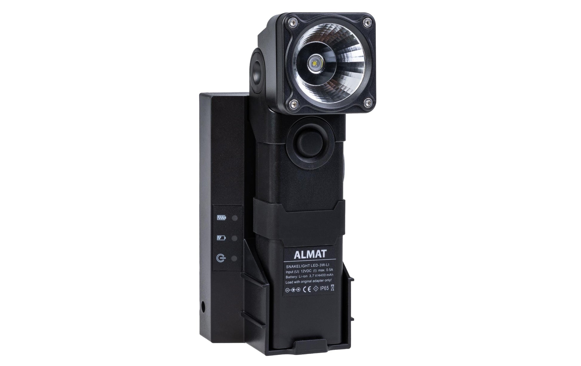 ALMAT Mobiler Notscheinwerfer – Kaltweiss – IP65 – Akkubetrieb – Notbetriebsdauer 4 h – Schwarz, Kunststoff