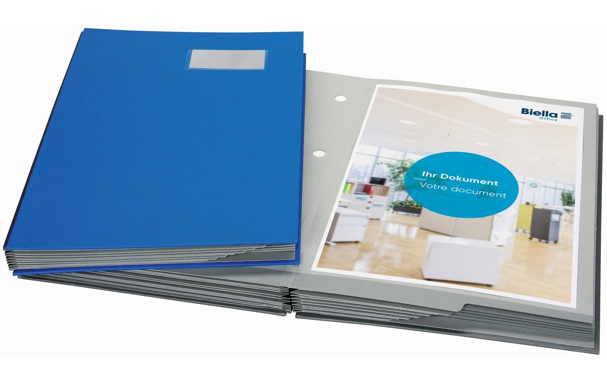 Biella Sammelmappe für A4, Karton, Blau