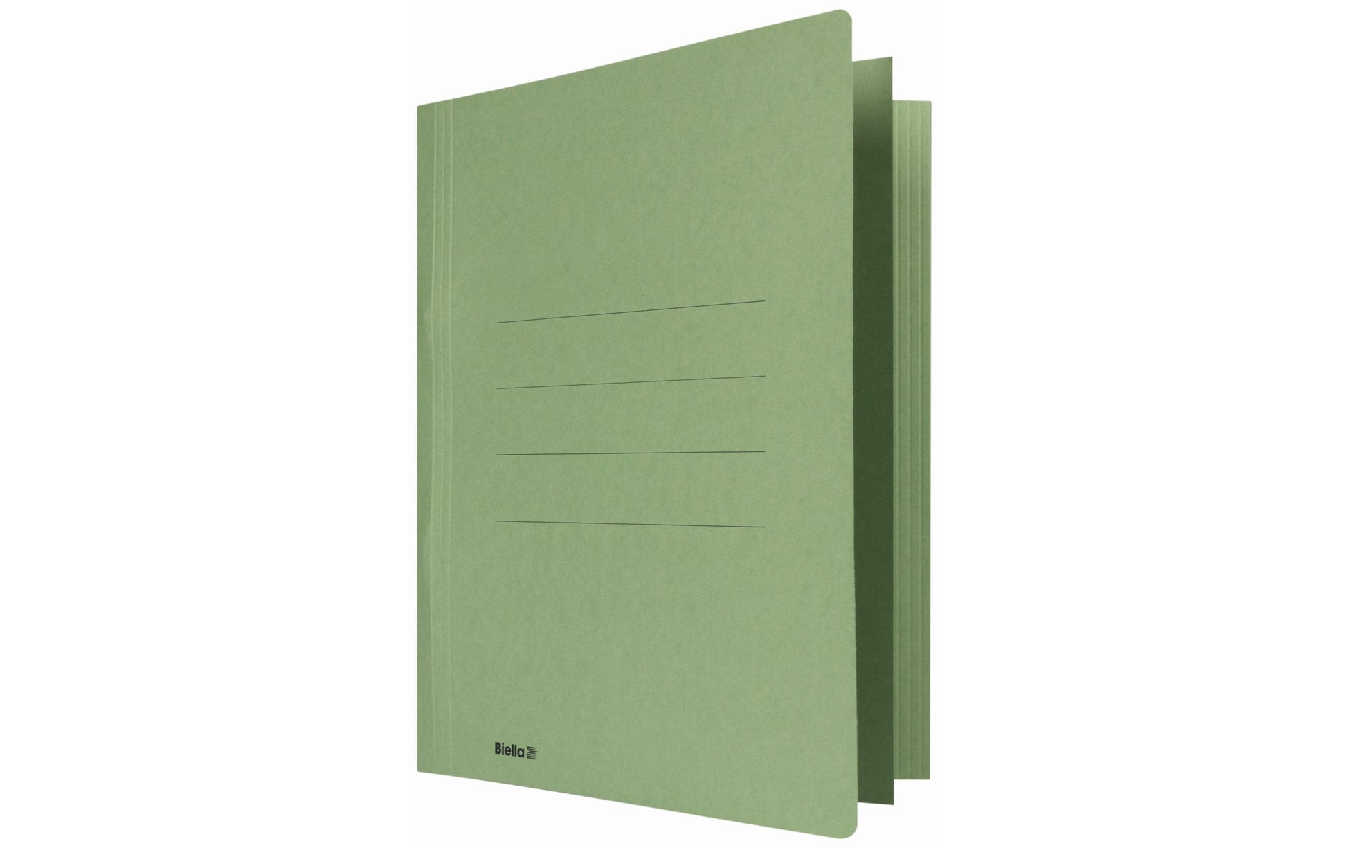 Biella Schnellhefter Praxis – A4, Karton, Grün, Beschriftungslinien, 320 g/m²