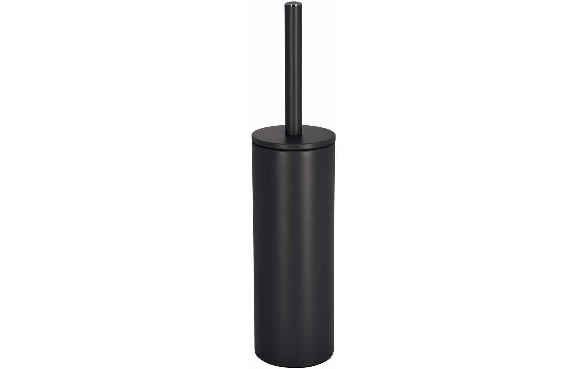 Spirella Akira – WC-Bürstenset – Kunststoff, Stahl, schwarz matt, bodenstehend, mit Deckel, H 40 cm, Ø 9,5 cm