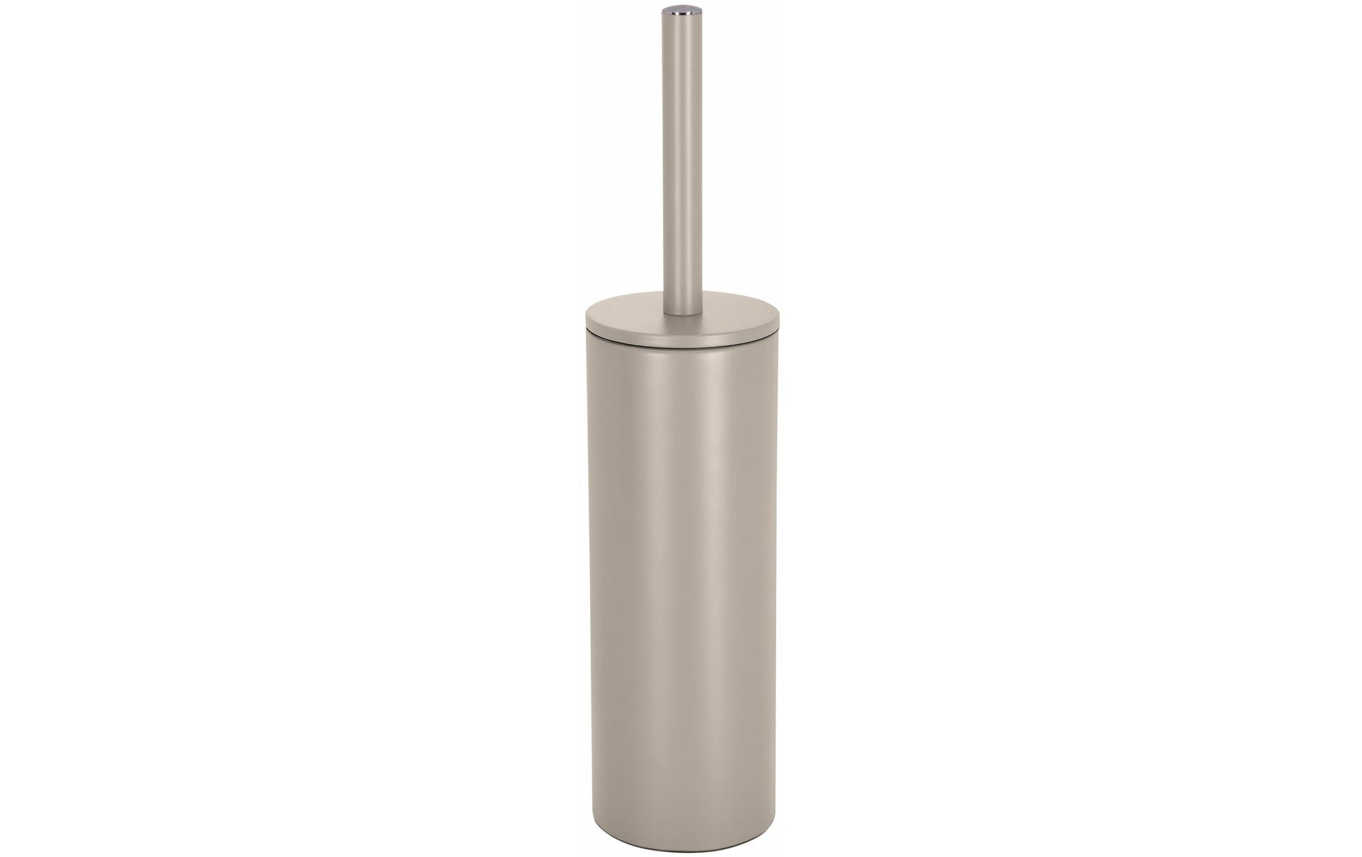 Spirella Akira – WC-Bürstenset – Stahl matt, Taupe, bodenstehend, mit Deckel, H 40 cm, Ø 9,5 cm