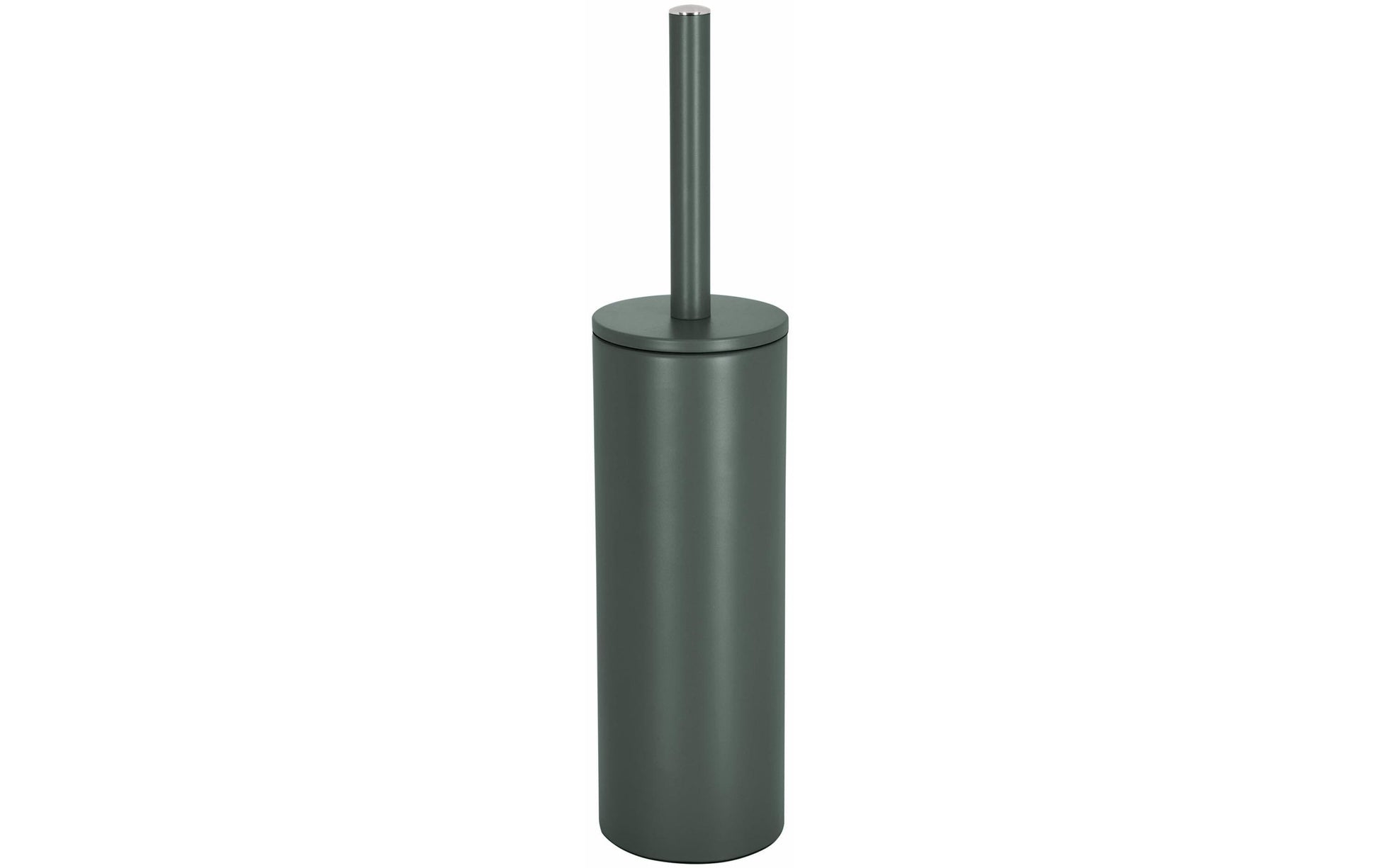 Spirella WC-Bürstenset – Kunststoff, Stahl, dunkelgrün matt, bodenstehend, mit Deckel, H 40 cm, Ø 9,5 cm