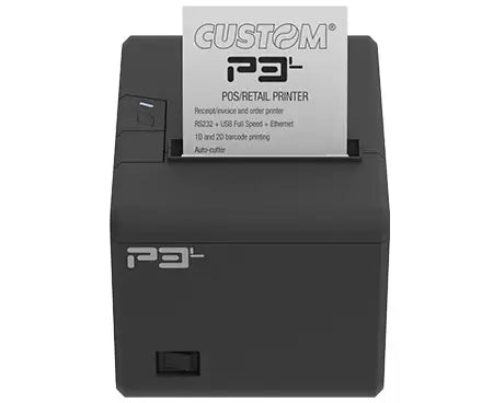 CUSTOM P3L – Bondrucker, Thermodirekt, USB, LAN, RS-232, für Papierrollen 58/80 mm
