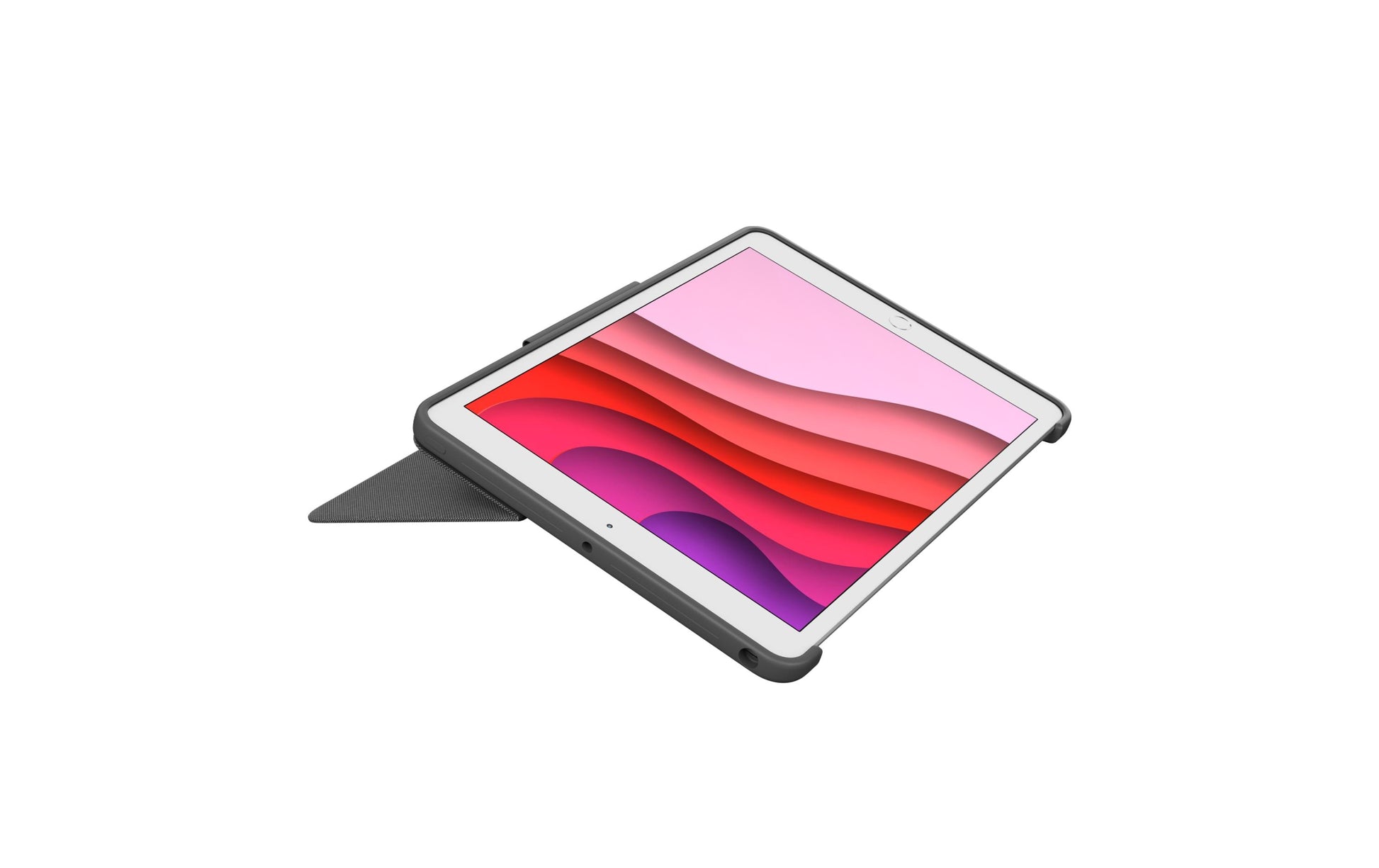 Logitech Combo Touch – Tastatur, CH-Layout (DE-CH), mit Touchpad, Grau – für iPad 7. & 8. Generation