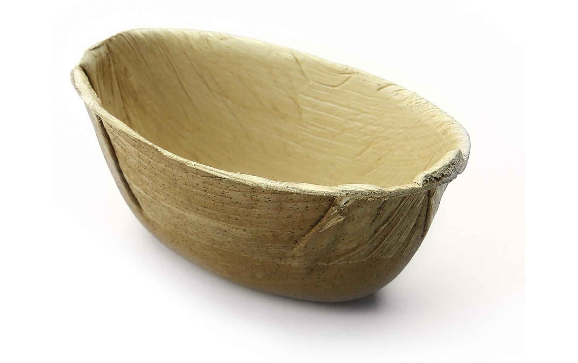 Sier Disposables Dekorative Palmblatt-Schale, 65 ml Ø 6 cm, Holz – 40 Stk.
