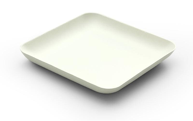 Sier Disposables Dekorativer Teller Bagastro, Bagasse (Zuckerrohr) quadratisch – 12 × 12 cm – 40 Stk.