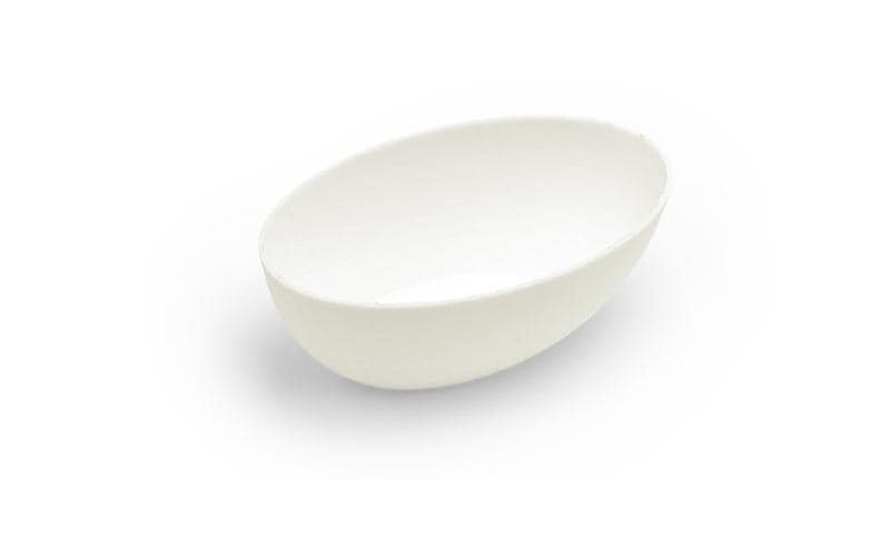 Sier Disposables Schale, Bagasse (Zuckerrohr), oval – 60 ml, 80×52×26,5 mm, weiss – 40 Stk.