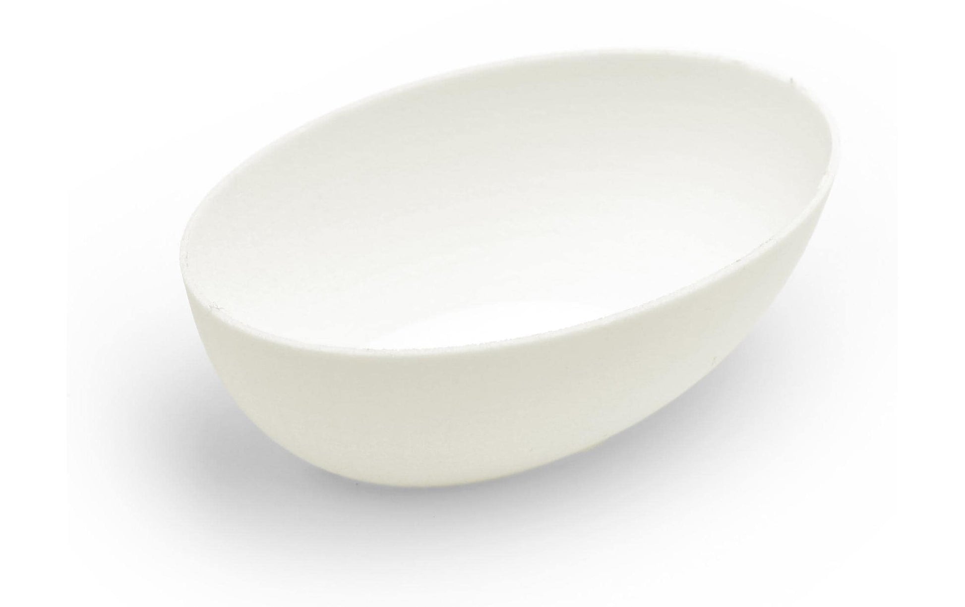 Sier Disposables Schale/Schüssel, Bagasse (Zuckerrohr), oval – 35 ml, 70 × 45 × 23 mm, weiss – 40 Stk.