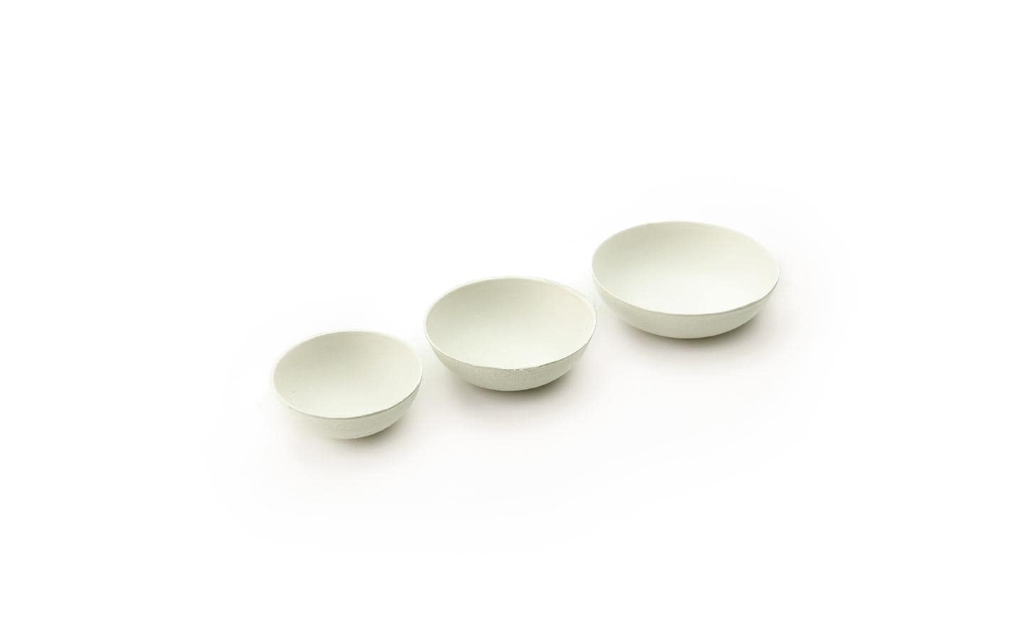Sier Disposables Sier Dip-Schälchen, Bagasse (Zuckerrohr), rund – Ø 7 cm, weiss – 80 Stk.